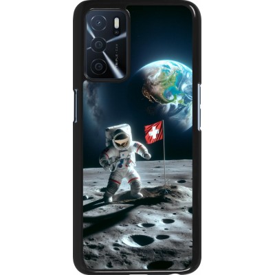 Coque OPPO A16s - Astro Suisse sur lune