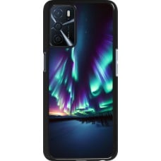 Coque OPPO A16s - Aurore Boréale Étincelante