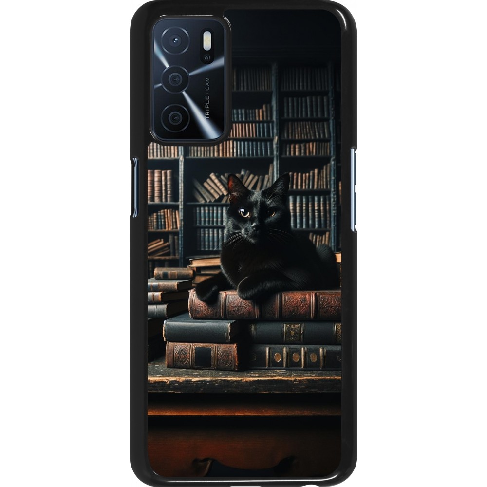 Coque OPPO A16s - Chat livres sombres