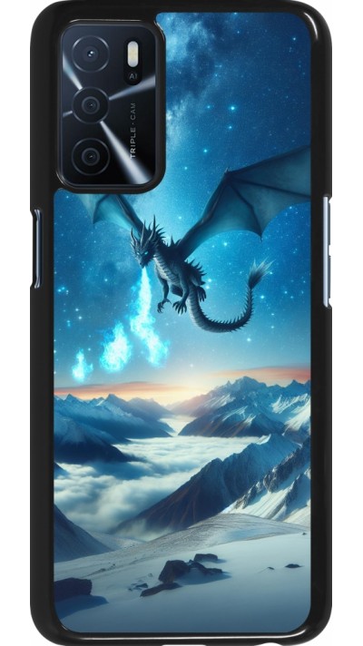 Coque OPPO A16s - Dragon nocturne montagne