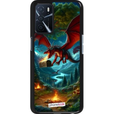 Coque OPPO A16s - Dragon Volant Forêt Trésor