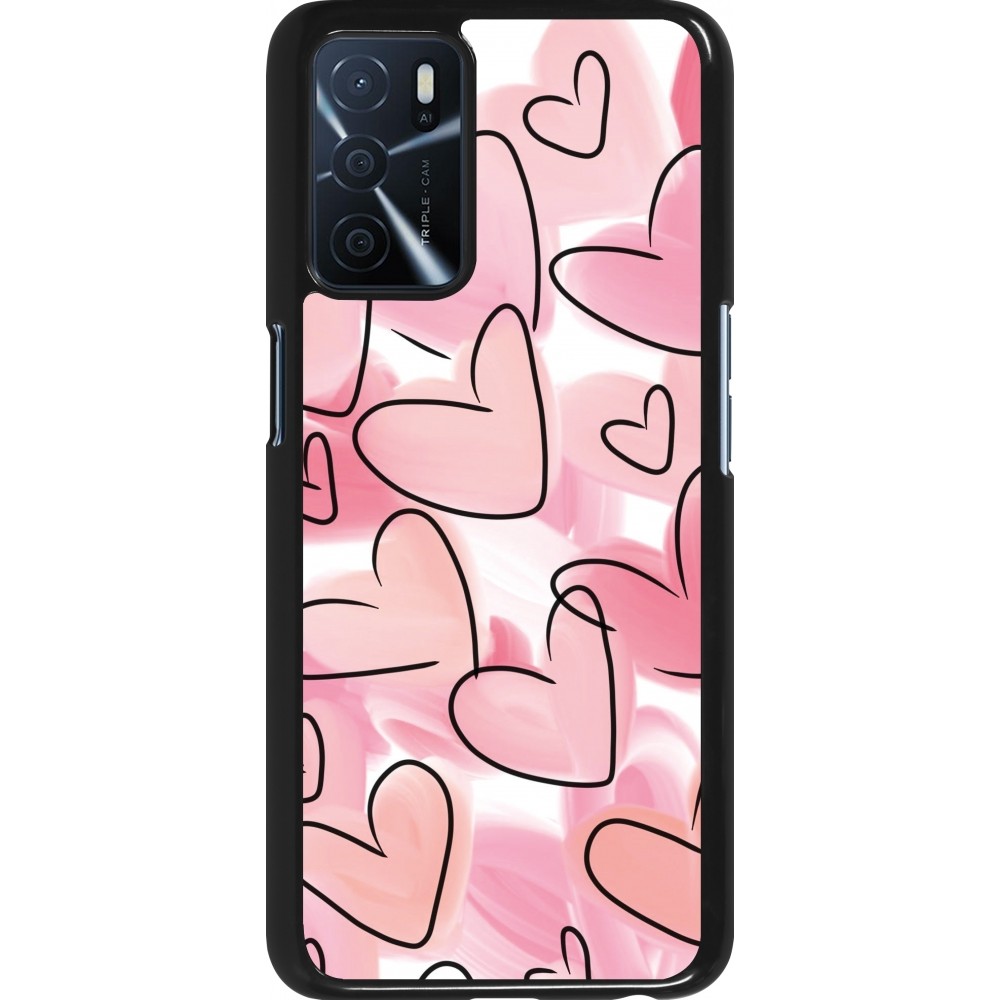 Coque OPPO A16s - Easter 2023 pink hearts