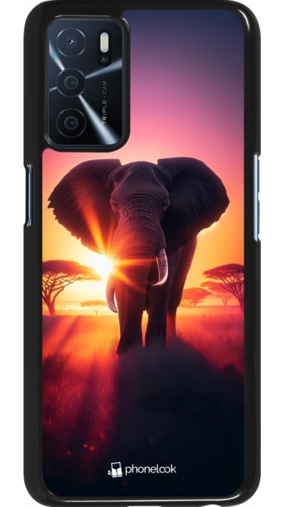 Coque OPPO A16s - Elephant Sunrise Beauty