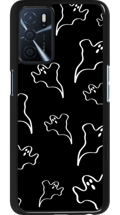 Coque OPPO A16s - Halloween 2024 black and white ghosts