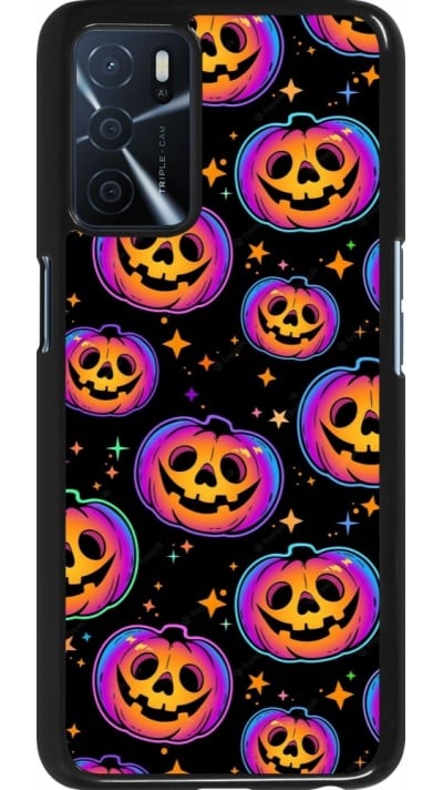 Coque OPPO A16s - Halloween 2024 rainbow pumpkins