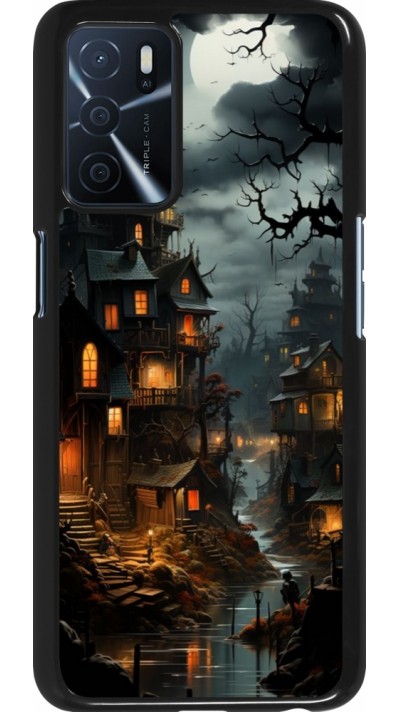 Coque OPPO A16s - Halloween 2024 scary town