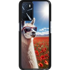 Coque OPPO A16s - Lama Chic en Coquelicot