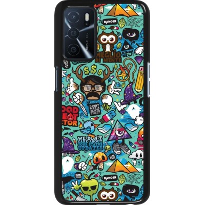 Coque OPPO A16s - Mixed Cartoons Turquoise