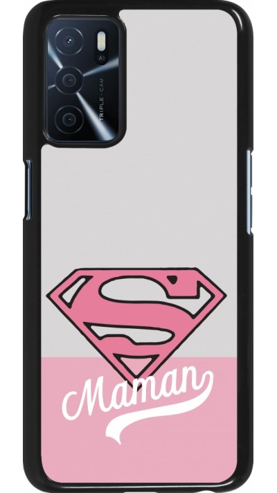 Coque OPPO A16s - Mom 2024 Super hero maman