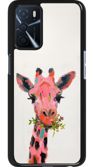 Coque OPPO A16s - Pink Girafe Paint