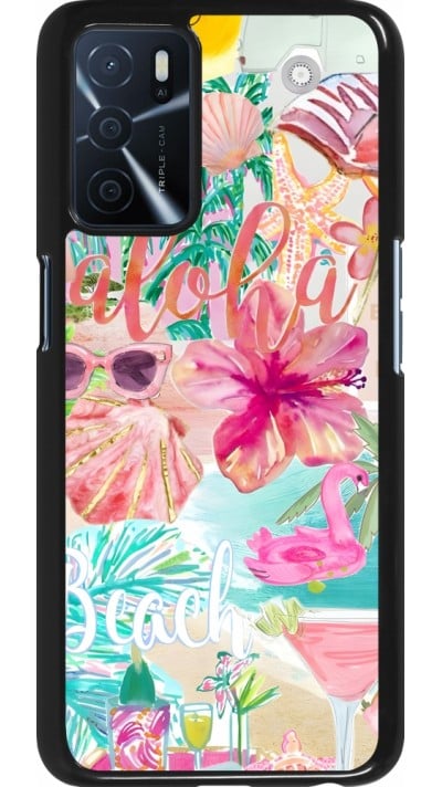 Coque OPPO A16s - Preppy Collage Aloha