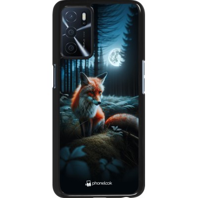 Coque OPPO A16s - Renard lune forêt