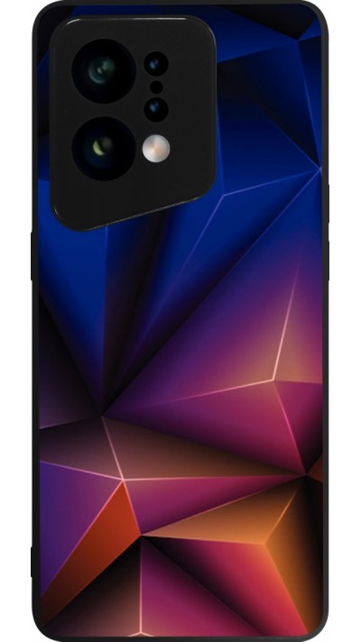 Coque OPPO Find X5 - Silicone rigide noir Abstract Triangles 