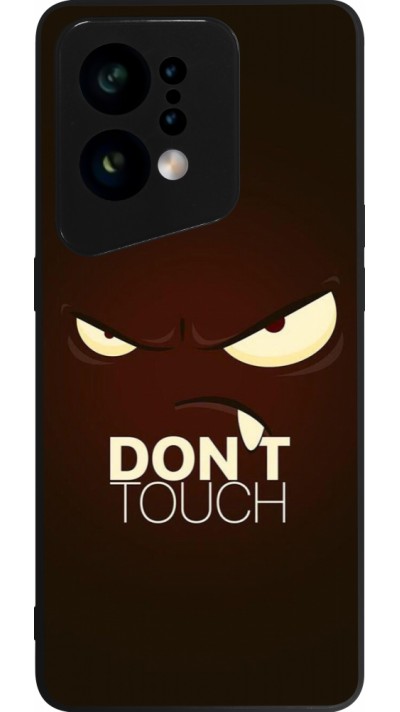 Coque OPPO Find X5 - Silicone rigide noir Angry Dont Touch