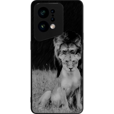 Coque OPPO Find X5 - Silicone rigide noir Angry lions