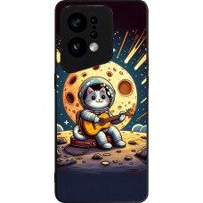 Coque OPPO Find X5 - Silicone rigide noir AstroCat RockLune