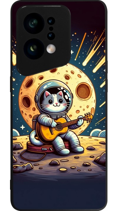 Coque OPPO Find X5 - Silicone rigide noir AstroCat RockLune