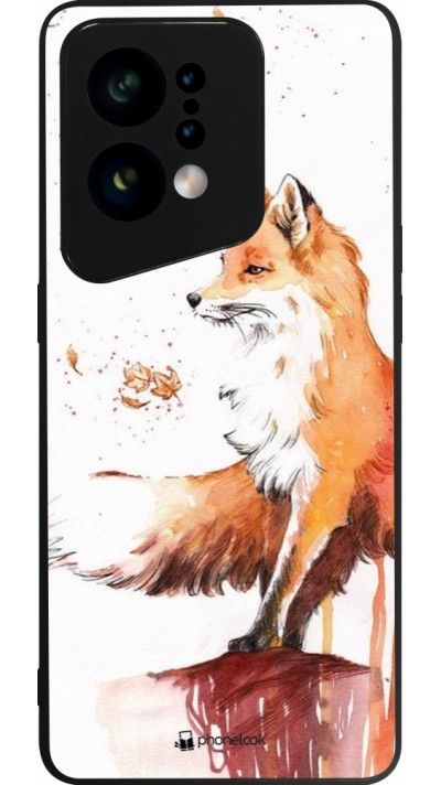 Coque OPPO Find X5 - Silicone rigide noir Autumn 21 Fox