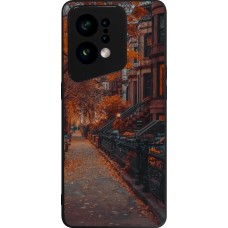 Coque OPPO Find X5 - Silicone rigide noir Autumn 2024 city