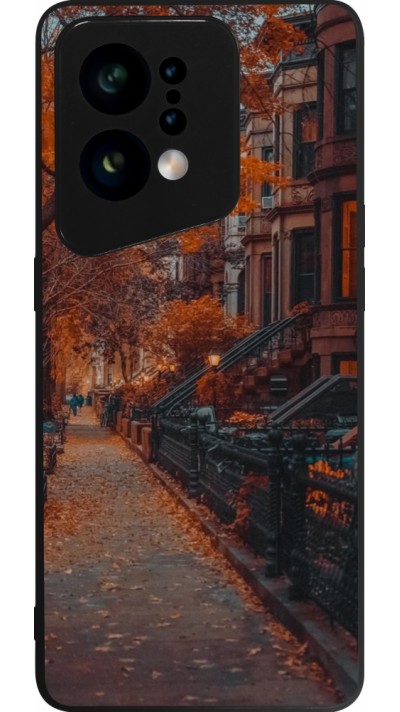 Coque OPPO Find X5 - Silicone rigide noir Autumn 2024 city