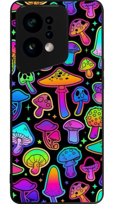 Coque OPPO Find X5 - Silicone rigide noir Autumn 2024 magic mushrooms