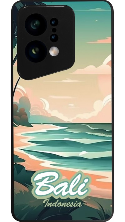 Coque OPPO Find X5 - Silicone rigide noir Bali Landscape