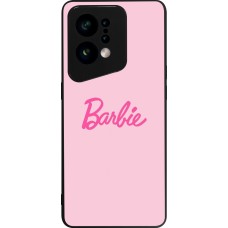 Coque OPPO Find X5 - Silicone rigide noir Barbie Text