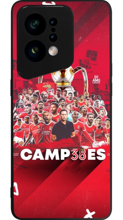 Coque OPPO Find X5 - Silicone rigide noir Benfica Campeoes 2023