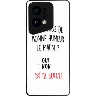 Coque OPPO Find X5 - Silicone rigide noir Bonne humeur matin