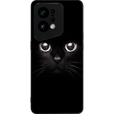 Coque OPPO Find X5 - Silicone rigide noir Cat eyes