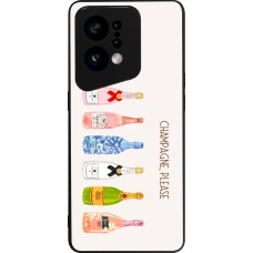 Coque OPPO Find X5 - Silicone rigide noir Champagne Please