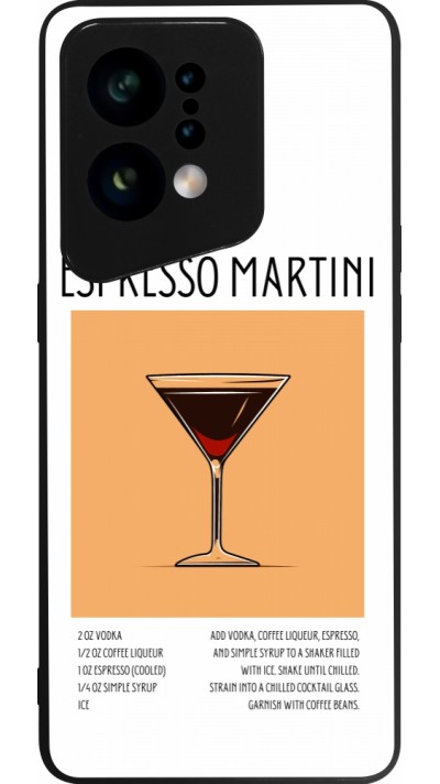 Coque OPPO Find X5 - Silicone rigide noir Cocktail recette Espresso Martini