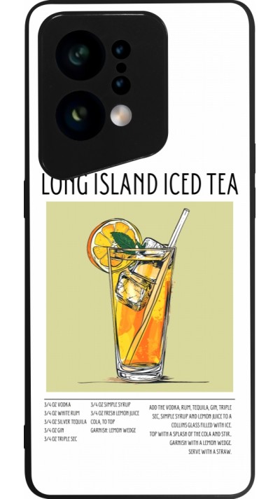 Coque OPPO Find X5 - Silicone rigide noir Cocktail recette Long Island Ice Tea