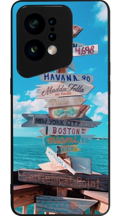 Coque OPPO Find X5 - Silicone rigide noir Cool Cities Directions