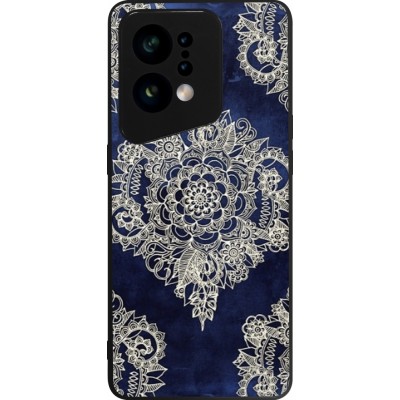 Coque OPPO Find X5 - Silicone rigide noir Cream Flower Moroccan