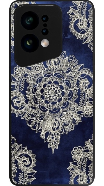 Coque OPPO Find X5 - Silicone rigide noir Cream Flower Moroccan