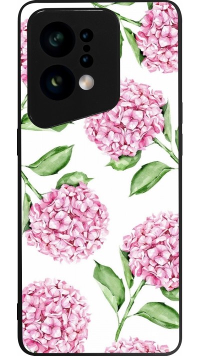 Coque OPPO Find X5 - Silicone rigide noir Easter 2024 pink flowers