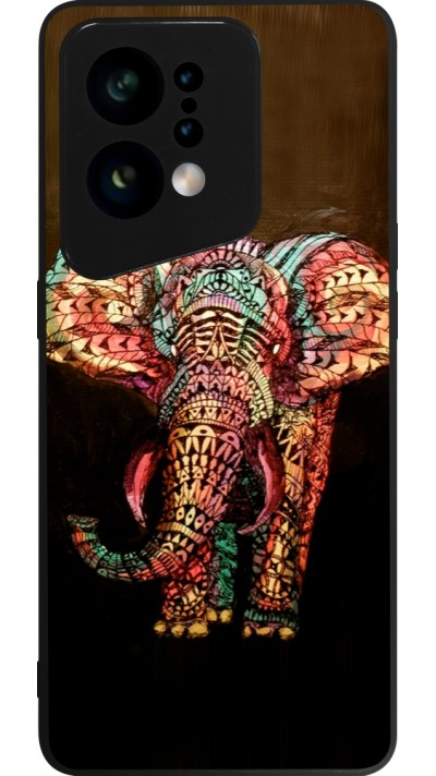 Coque OPPO Find X5 - Silicone rigide noir Elephant 02