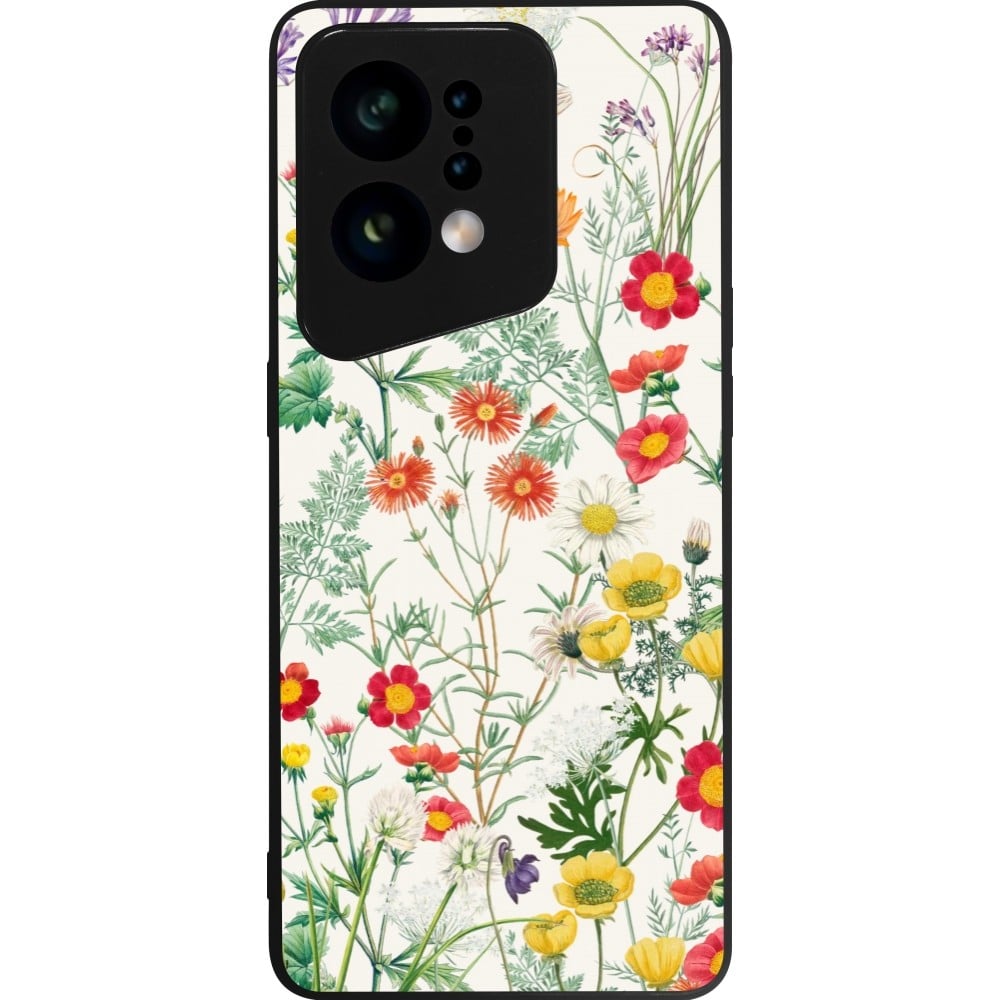 Coque OPPO Find X5 - Silicone rigide noir Flora Botanical Wildlife