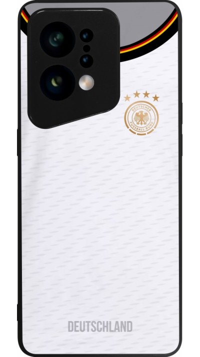 Coque OPPO Find X5 - Silicone rigide noir Maillot de football Allemagne 2022 personnalisable