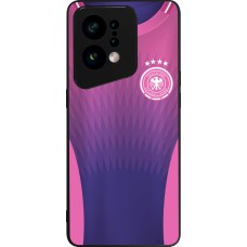 Coque OPPO Find X5 - Silicone rigide noir Maillot de football Allemagne Extérieur personnalisable