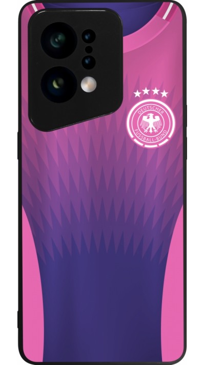 Coque OPPO Find X5 - Silicone rigide noir Maillot de football Allemagne Extérieur personnalisable