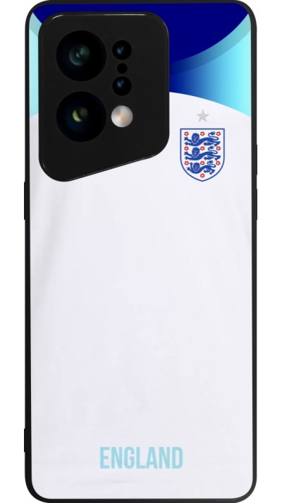 Coque OPPO Find X5 - Silicone rigide noir Maillot de football Angleterre 2022 personnalisable