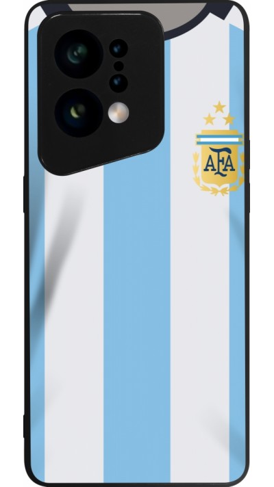 Coque OPPO Find X5 - Silicone rigide noir Maillot de football Argentine 2022 personnalisable