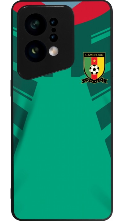 Coque OPPO Find X5 - Silicone rigide noir Maillot de football Cameroun 2022 personnalisable