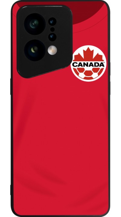 Coque OPPO Find X5 - Silicone rigide noir Maillot de football Canada 2022 personnalisable