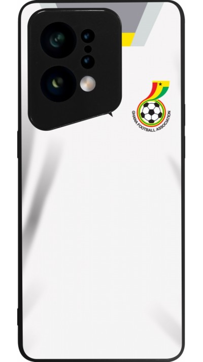 Coque OPPO Find X5 - Silicone rigide noir Maillot de football Ghana 2022 personnalisable