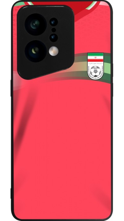 Coque OPPO Find X5 - Silicone rigide noir Maillot de football Iran 2022 personnalisable