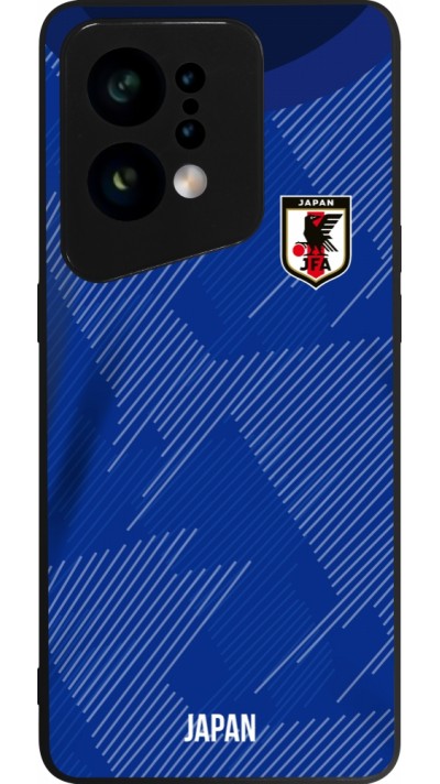 Coque OPPO Find X5 - Silicone rigide noir Maillot de football Japon 2022 personnalisable