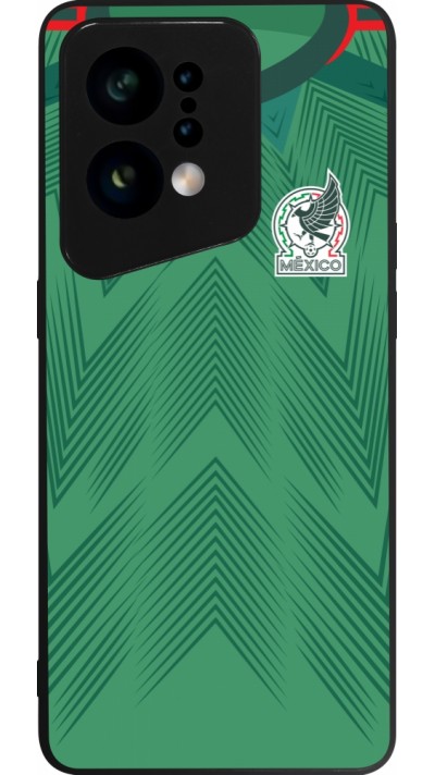 Coque OPPO Find X5 - Silicone rigide noir Maillot de football Mexique 2022 personnalisable